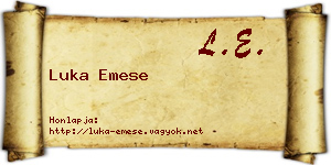 Luka Emese névjegykártya
